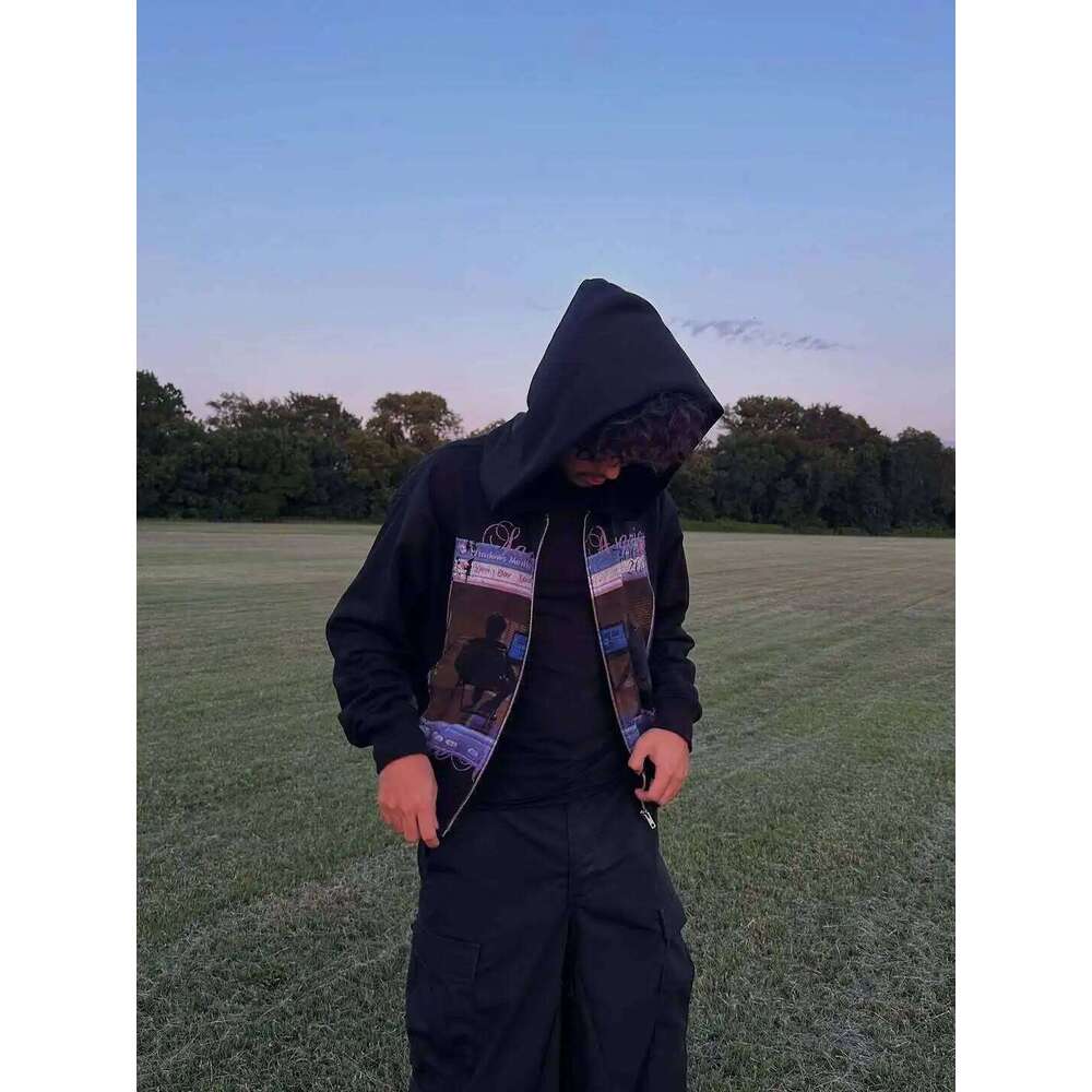 2025 Autumn/Winter Retro Loose Street Style Hoodie European and American New Dark Personality Ins Z260315