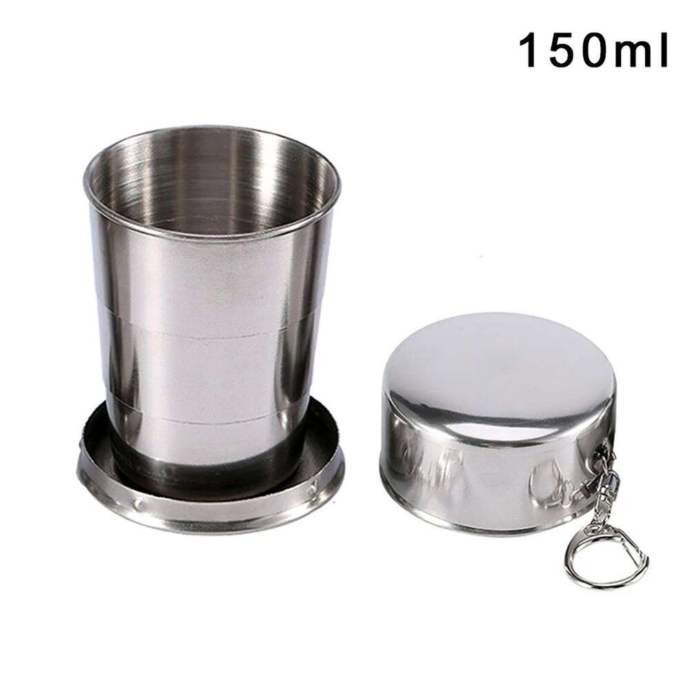 Stainless Steel Cutlery Coffee Cups Convenient to Carry Foldable Cup for Touring Trips Outdoor Camping Z260313