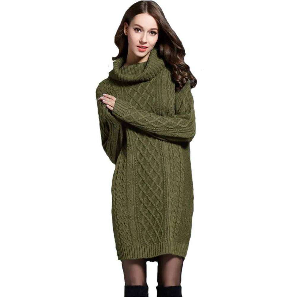 Autumn Winter Knitted Dresses Women Solid Color Long Sleeve Turtleneck Short Dress Temperament Elegant Lady Commuting Vestidos Z260314