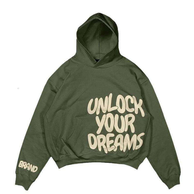 Y2K Personalized Letter 3D Printed Loose Men's and Women's Trendy Brand Hoodie Jacket Z260314