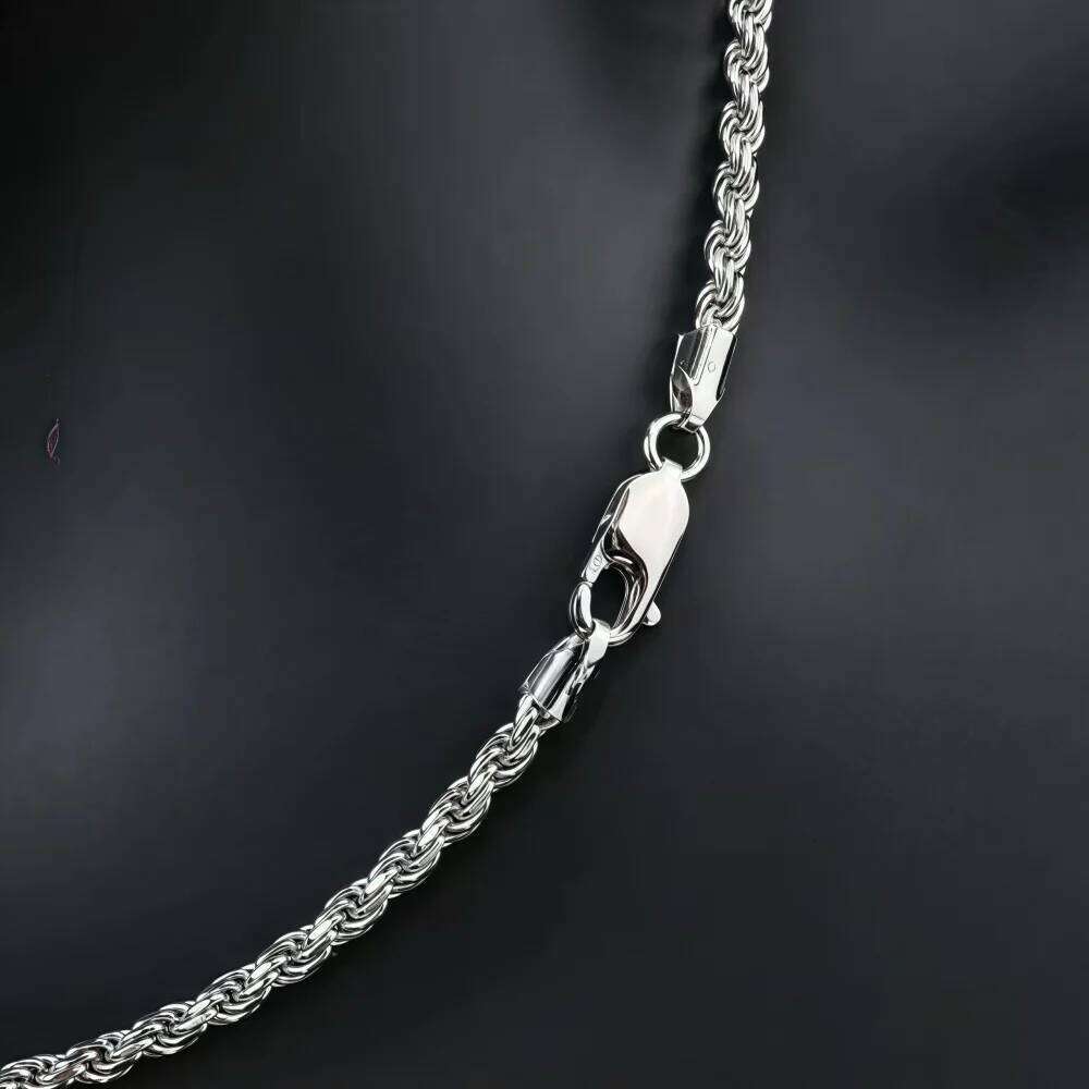 Hip Hop Men Stainless Steel Twist Chain Handmade Spring Buckle Basic Necklace Simple Jewelry Fashion Women Accessories H260312
