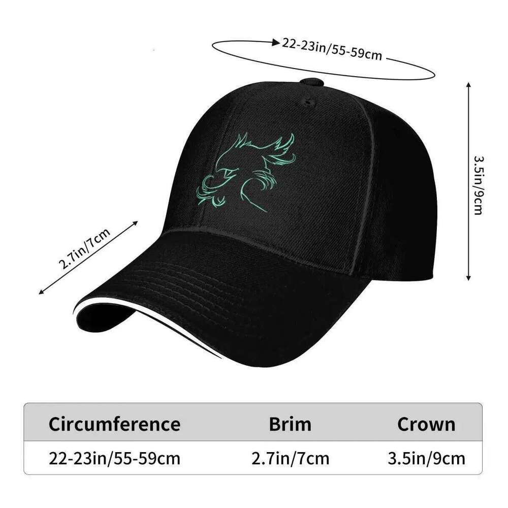 chocobo lineart Baseball Cap Streetwear Anime Hat Mountaineering Caps Male Women's Z260313
