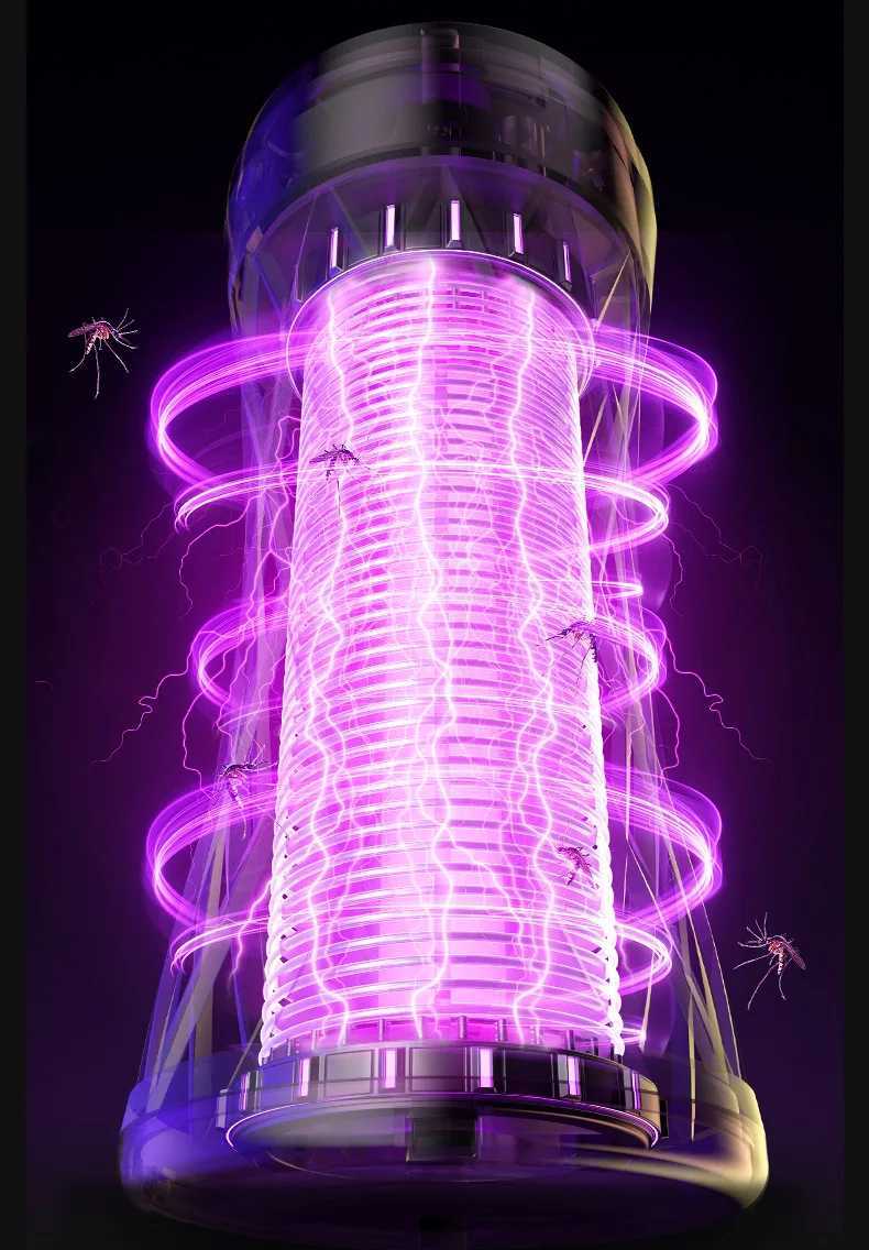 Electric Shock Mosquito Killer Lamp Outdoor Atmosphere Light Mosquito Repellent Safe Efficient Home Mosquito Zapper Household H260313