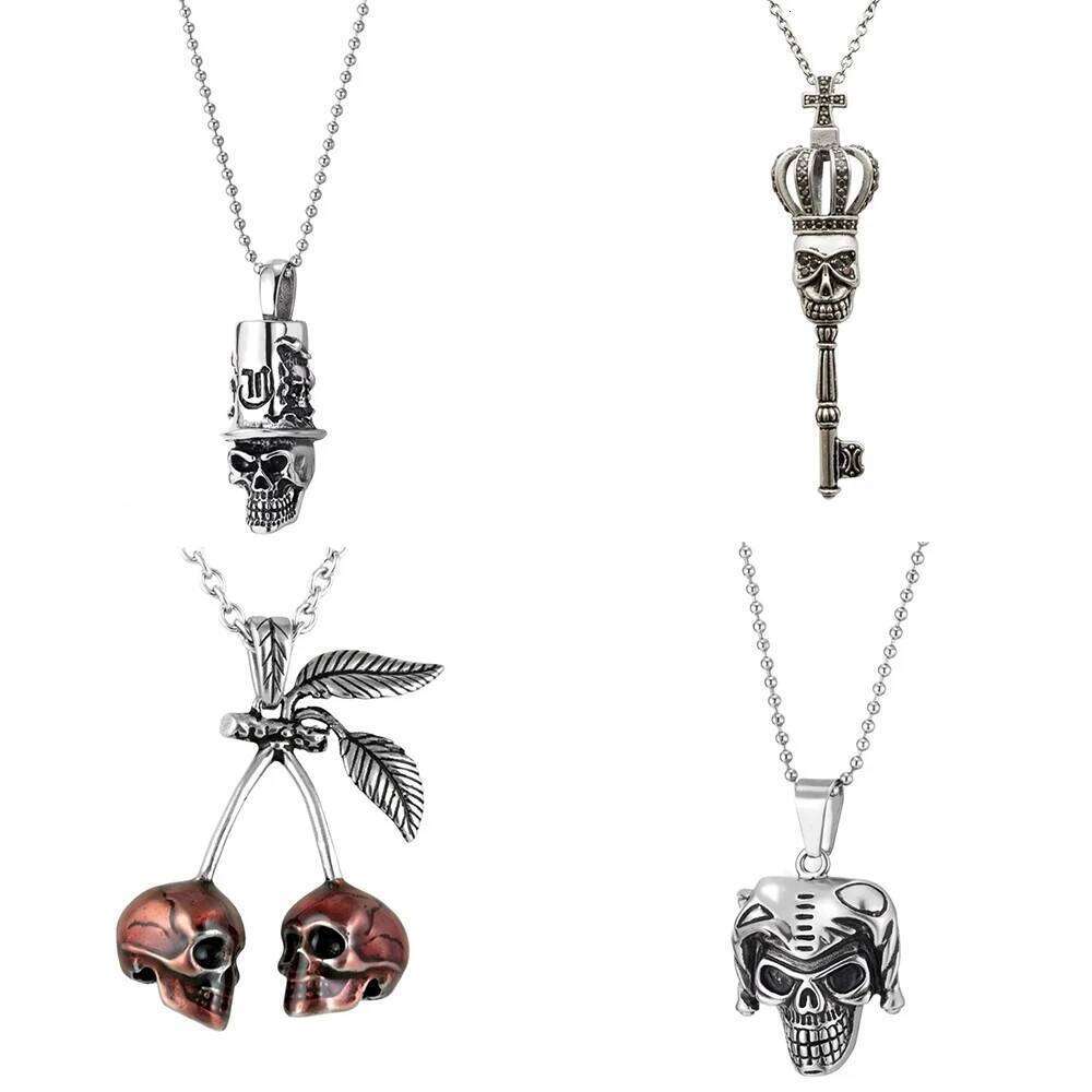 Europe The United States New Gothic Skull Men and Women Necklace Fashion Change Mix Punk Hip-hop Pendant H260312
