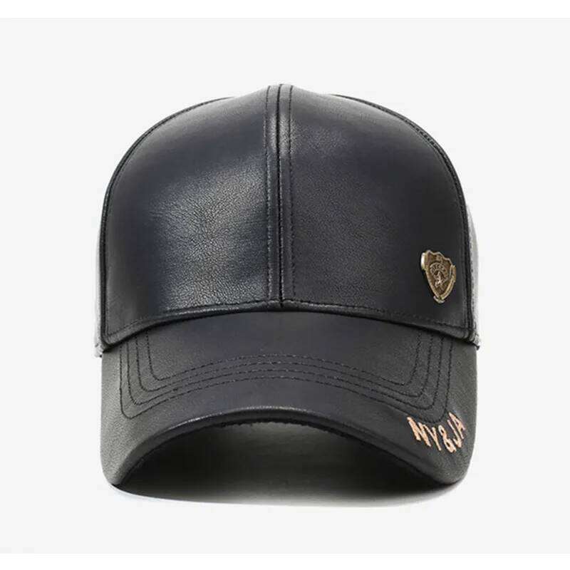 New Winter Plush Thickened Warm Baseball Caps For Men Faux Velvet Coldproof PU Leather Adjustable Size Snapback Cap Z260313