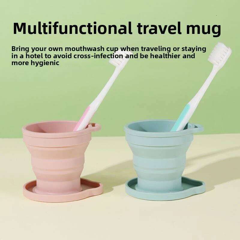 Silicone Collapsible Cup, Foldable Camping Cup,Reusable Portable Drink Cup/Mug for Hiking, Outdoors, Travel Z260313