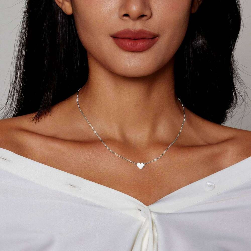 LUXUKISSKIDS Heart Star Moon Pendant Necklaces Tiny Charms Stainless Steel Choker Women/Girls Y2K Sweater Boho Jewelry Collares H260312