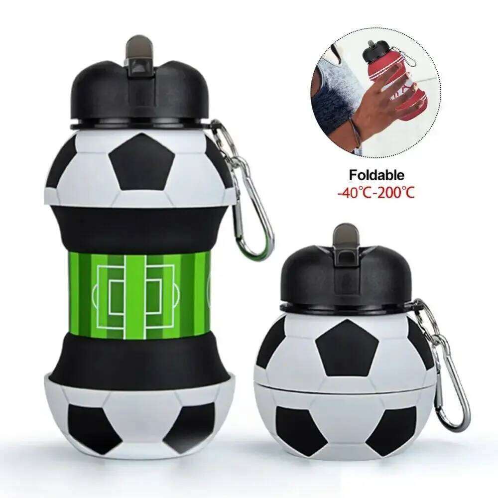 Fold Cups Mug Outdoor Sports Basketball Football Baseball Tennis Golf School Leakproof Portable Kids Water Bottle Z260314