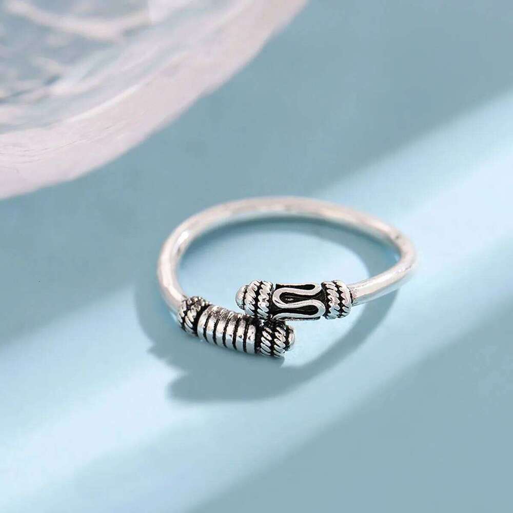 Wukong's Stick Geometric Creative 925 Sterling Silver Opening Rings H260312