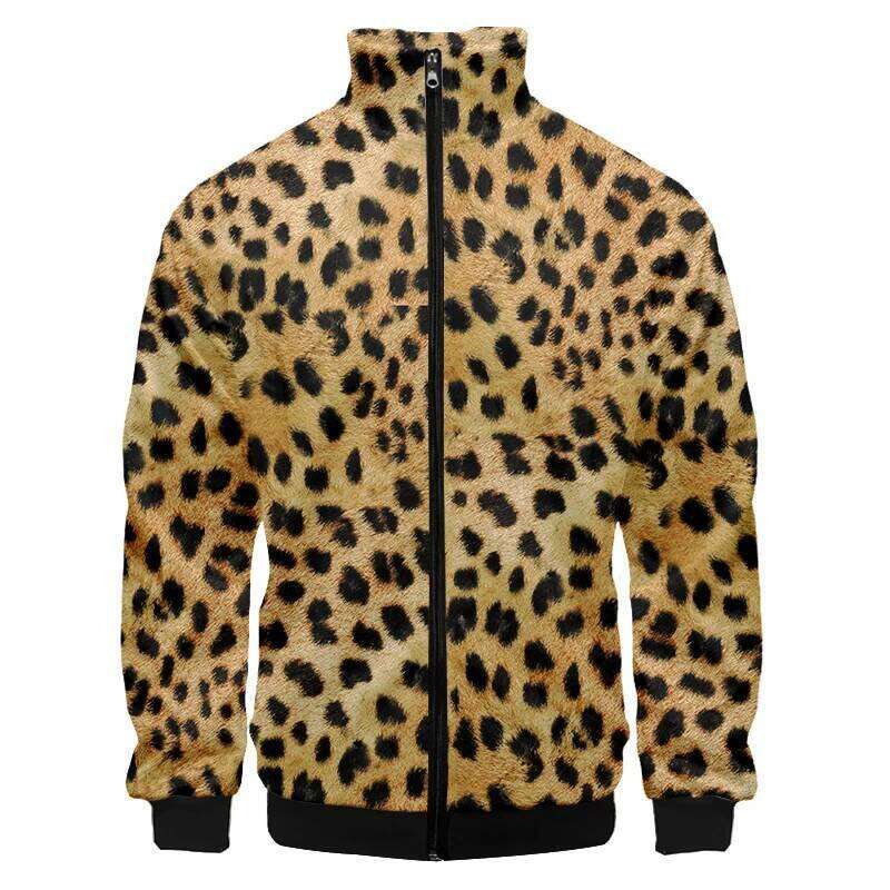Leopard Print Zipper Hoodies Sweatshirts 3D Printed Jackets For Men Women Clothing Casual Fashion Trendy Unisex Coat Jacket Tops Z260313