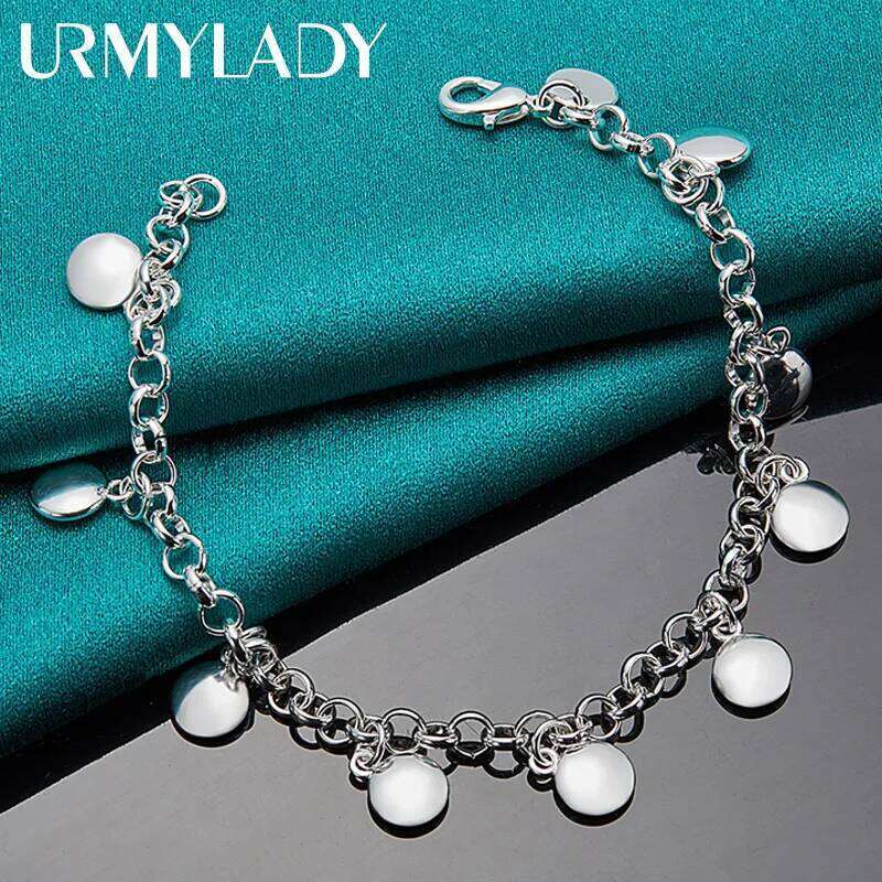 URMYLADY 925 Sterling Silver Lentils Pendant Bracelet For Women Charm Wedding Party Fashion Jewelry Z260313