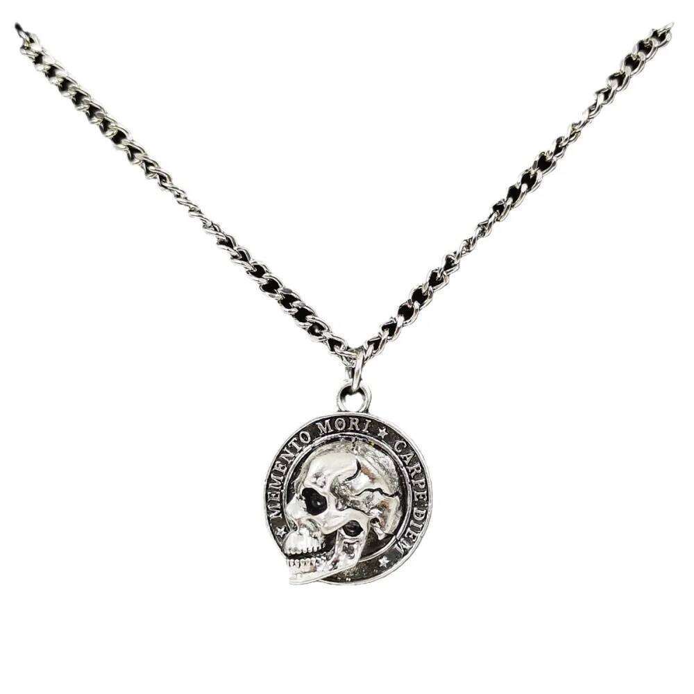 New Personalized Trend Skull Pendant Necklace Men's Rock Hip-hop Party Retro Valentine's Day Gothic Sweater Chain Accessories H260312