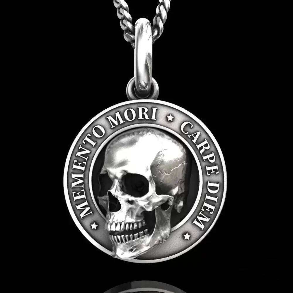 New Personalized Trend Skull Pendant Necklace Men's Rock Hip-hop Party Retro Valentine's Day Gothic Sweater Chain Accessories H260312