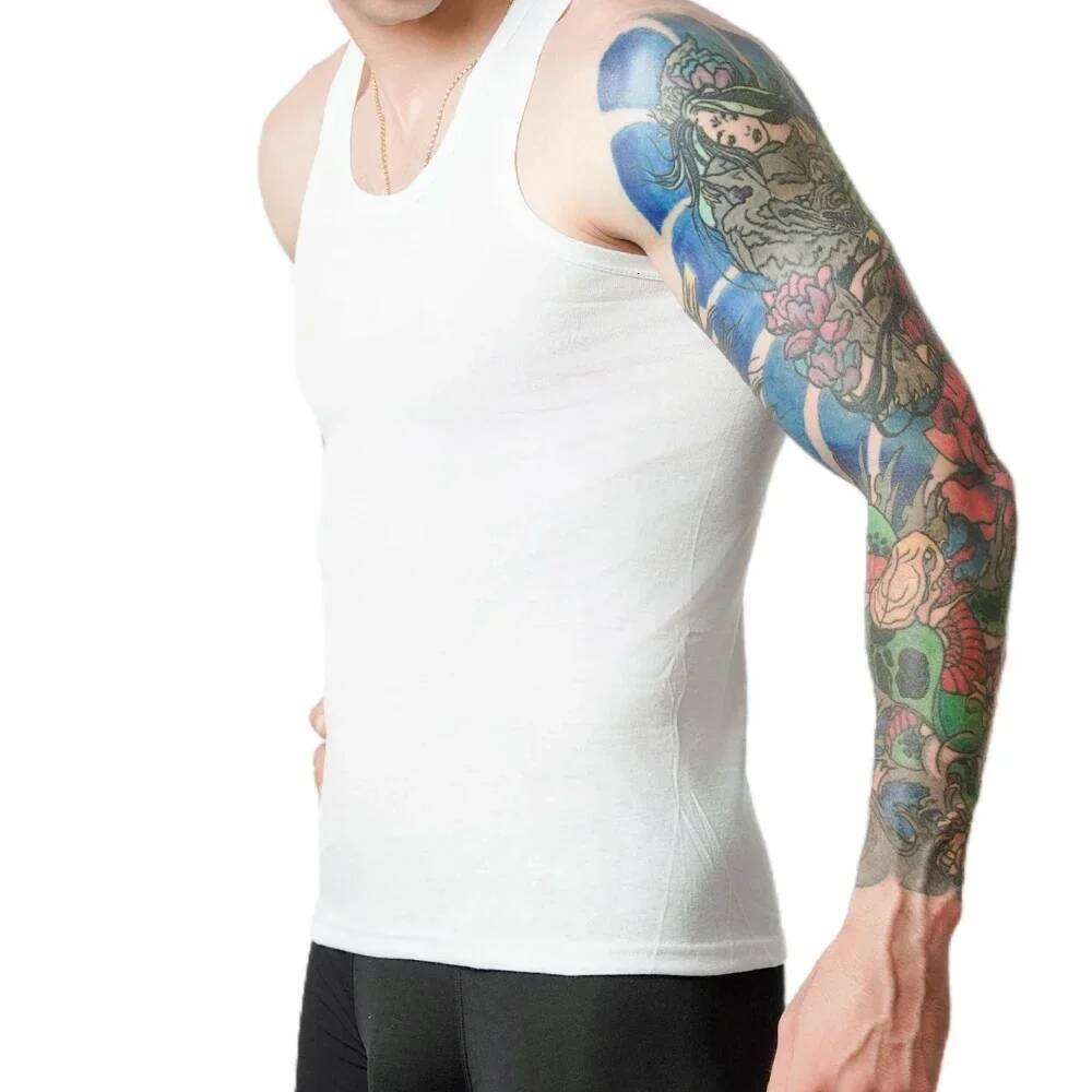 3pcs Men's Top Cotton Undershirts Breathable Solid Vest Underwear Wear Summer Sleeveless Tank A-Shirt Exercise Fitness