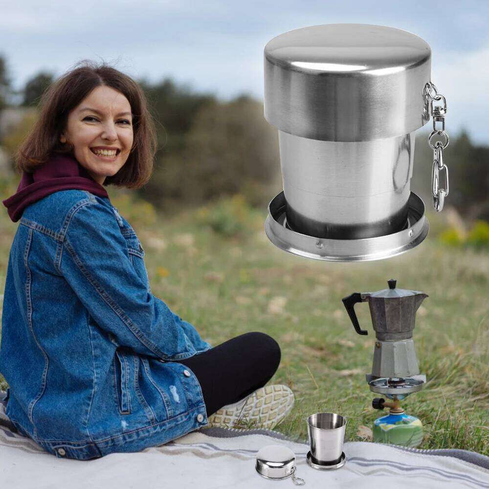75ml/150ml/250ml Collapsible Portable with Keychain Outdoor Travel Folding Cup for Camping Picnic Z260313