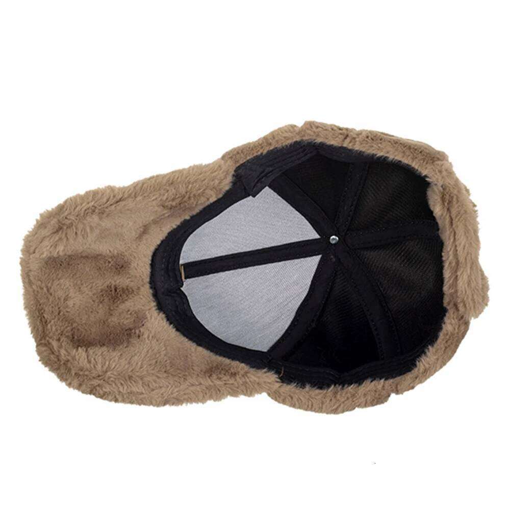 FS Khaki Beige Warm Baseball Cap For Men Luxury Big Letter Women Caps Windproof Plush Winter Hat Outdoor Sports Golf Hats Bone Z260314