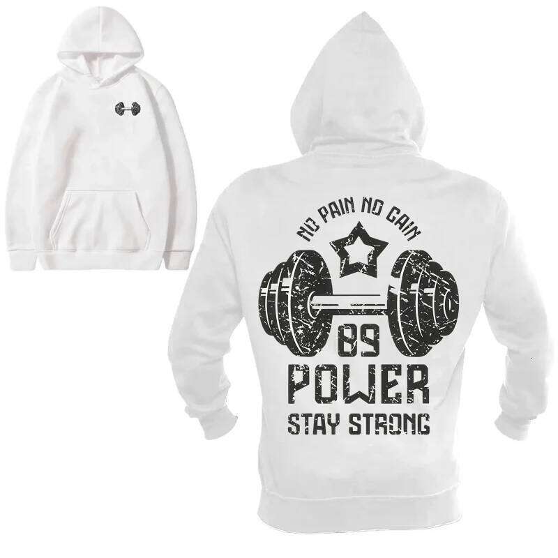 Men's Autumn Winter Hoodie, Fitness Sports Design with Soft Fleece Interior for Gym Workouts & Weightlifting Z260315