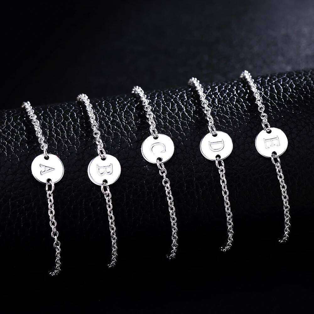DOTEFFIL 925 Sterling Silver English Alphabet Tag Chain Bracelet For Women Wedding Engagement Party Fashion Jewelry Z260313