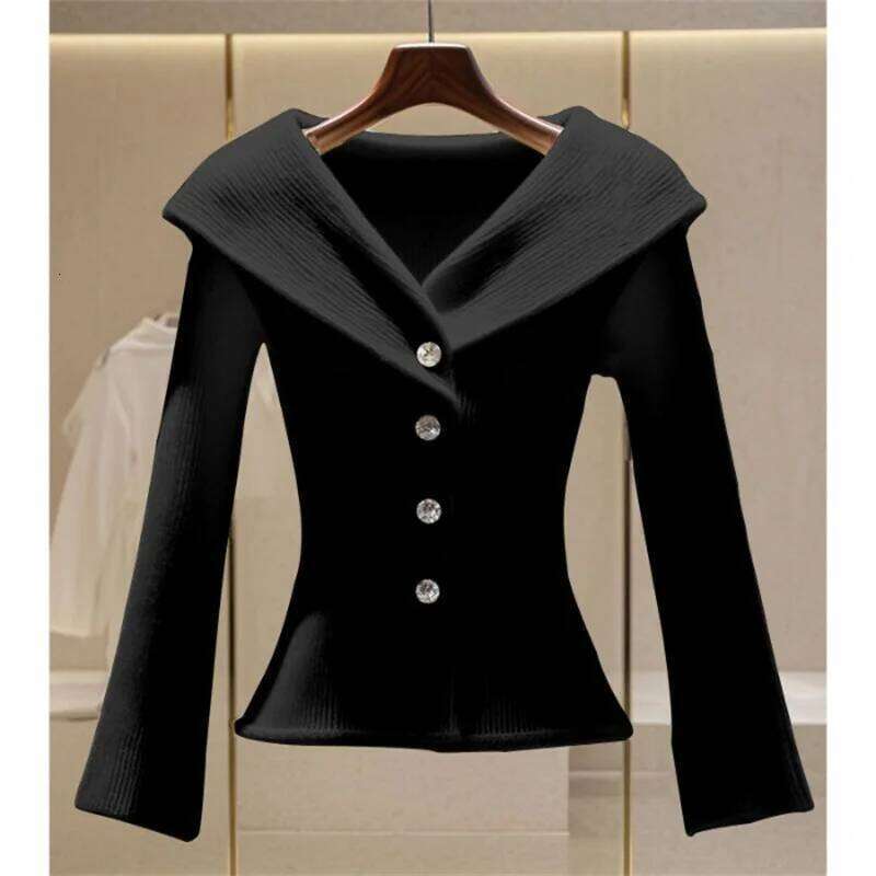 Cardigan Sweaters Jacket Women Fashion Autumn New V-Neck Elegant High Quality Casual Coat Female Short Slim Knitted Ladies Tops Z260313