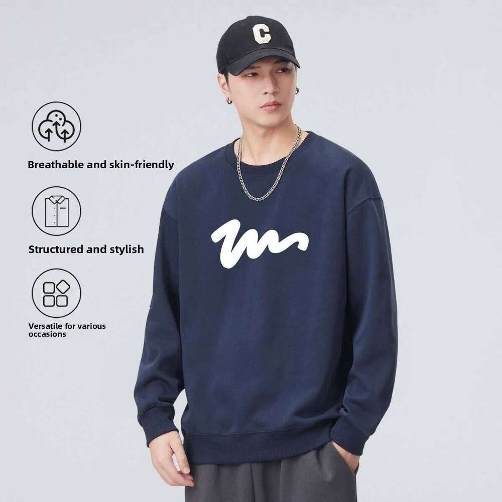 Outlet Men's Long Sve Hoodie Premium Quali Tailored Single Batch 300g Autumn Collection Comfortable Fit round Ne Sweat... Z260315