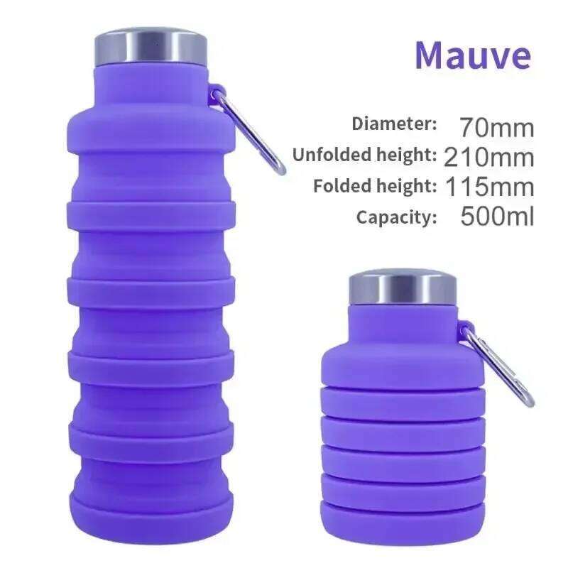 Silicone Foldable Portable reusable Telescopic Cup Travel Water Bottle for Outdoor sports trips Z260313