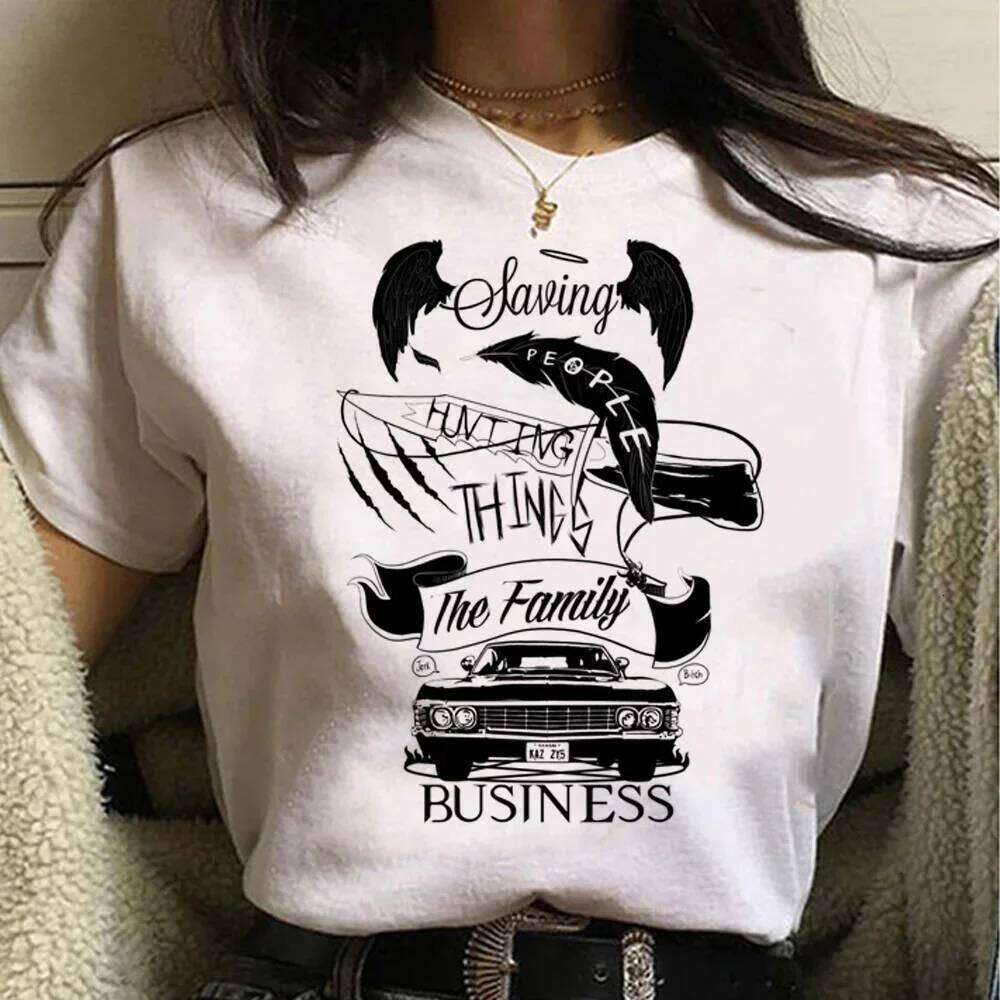 Supernatural tshirt manga Tee girl 2000s clothing women clothes y2k top body my choice Z260314