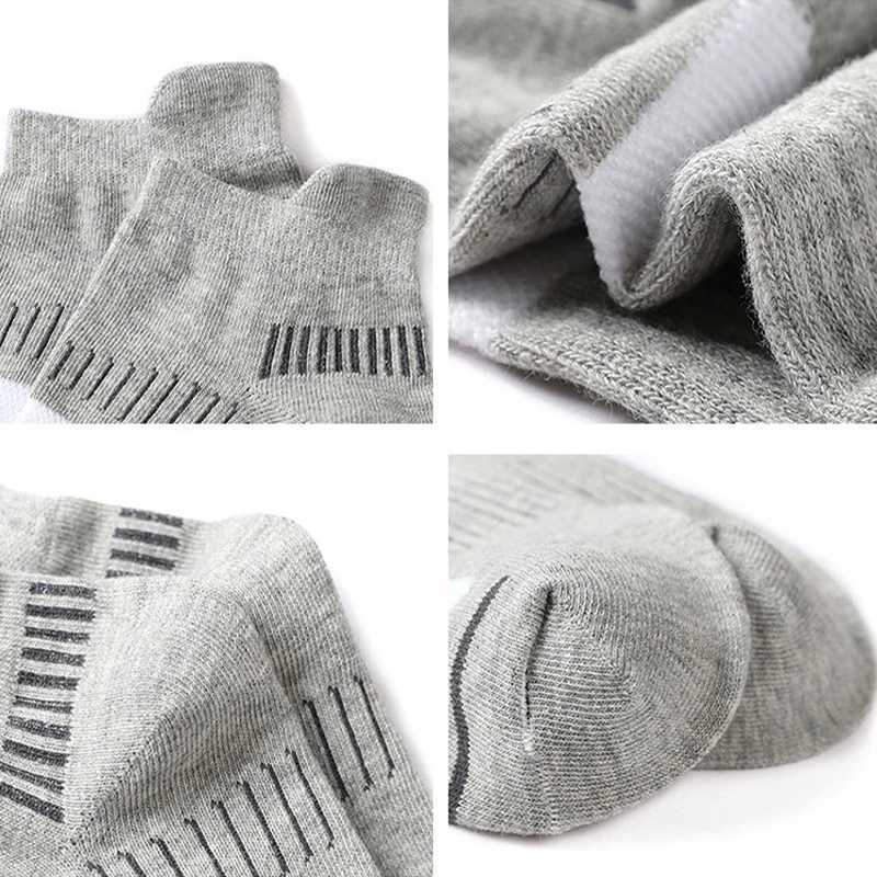 5 Pairs Men Cotton Sports Socks Mesh Breathable Running Basketball Cycling Male Short Socks Set For Men D260313