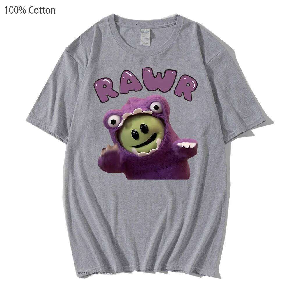 Mona Monster Cute Tshirt Nanalan Rawr Shirts Fashion Men's Clothes Kawaii Women Casual 100% Cotton Top Harajuku Unsiex Tee-shirt Z260314