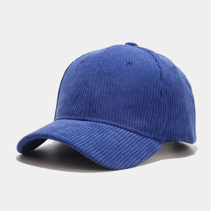 Men's Women's Autumn Winter Corduroy Caps Ribbed Striped Solid Baseball Cap Male Female Curved Brim Visor Hats Z260313
