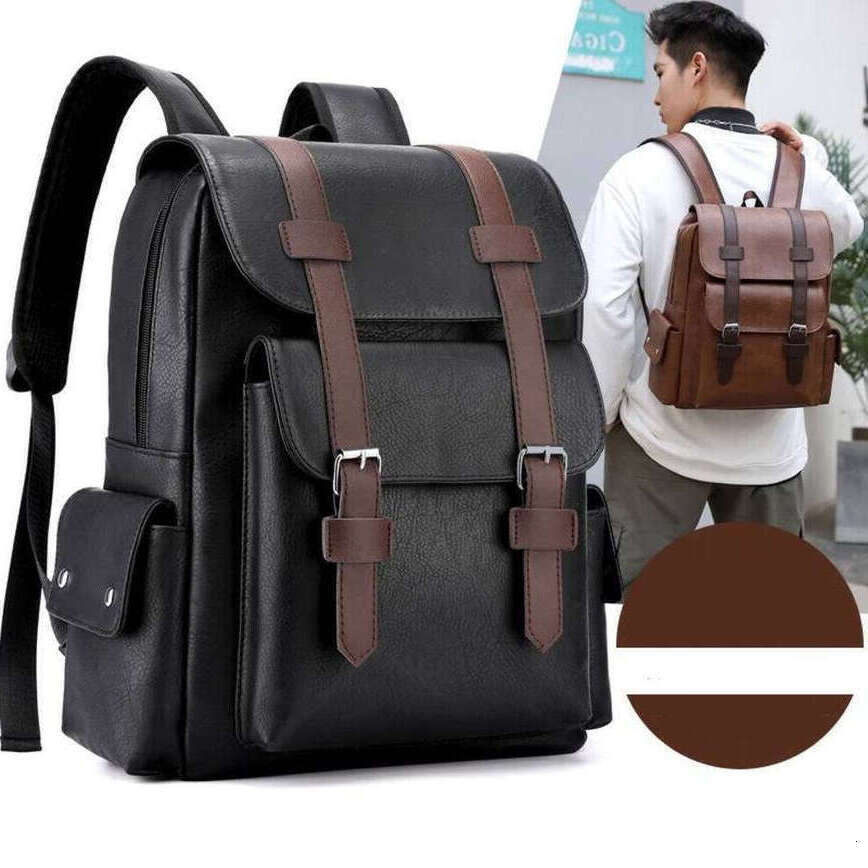 TAURUSCIAGA 2025 Men Backpack PU Leather Bagpack Large Laptop Backpacks Male Mochilas Black Schoolbag For Teenagers Boys Brown Sac A Dos Daily Versati