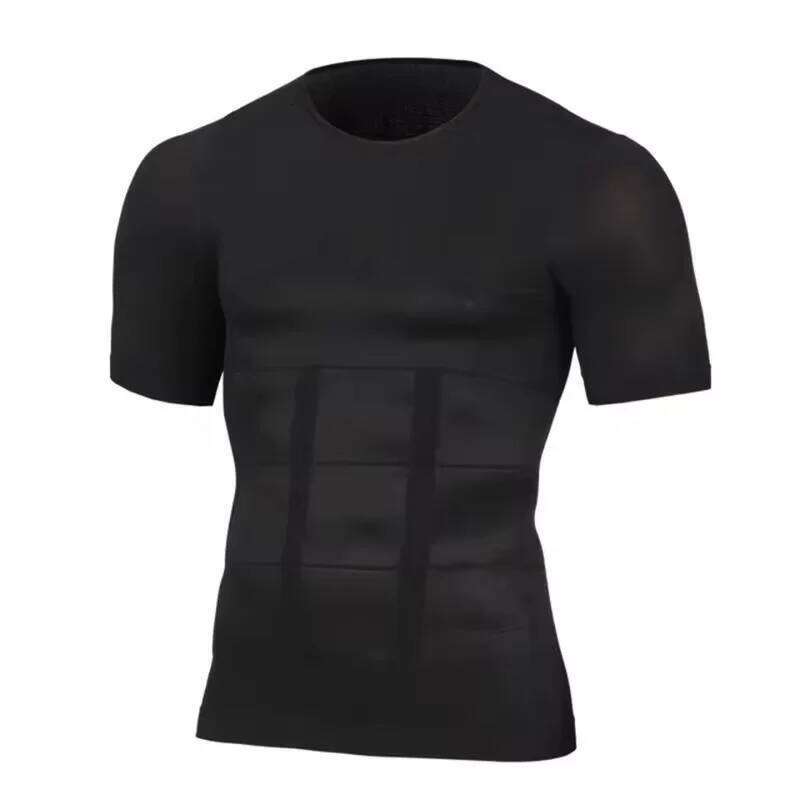 Slimming Shaper Posture Vest Men's Compression T-Shirt Body Building Fat Burn Chest Tummy Slim Dry Quick Under Shirt 26Y0313