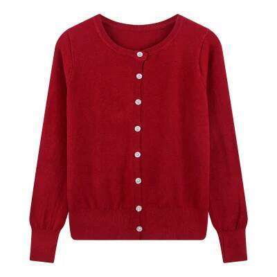 Women's Long-sleeved Cardigan Round Neckl Button Up Knitted Jacket Female Teen-girl Spring Fall French Chic Everyday Outfit Z260313