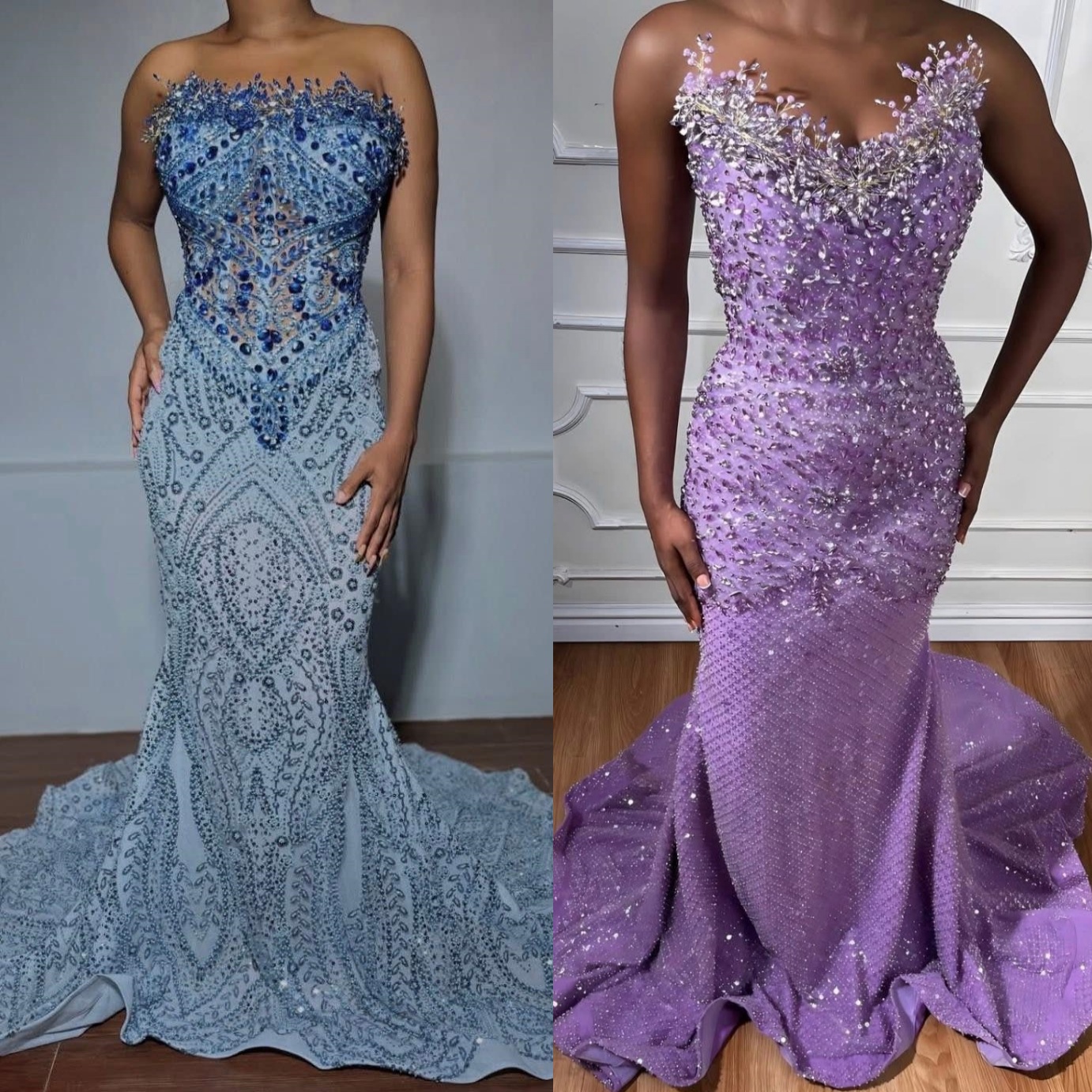 2K26 Prom Dress 2026 Mermaid Prom Dress Appliques Crystals Sequined Sparkly Evening Dresses Birthday Party Formal Receiption Gowns Dresses ZJ077