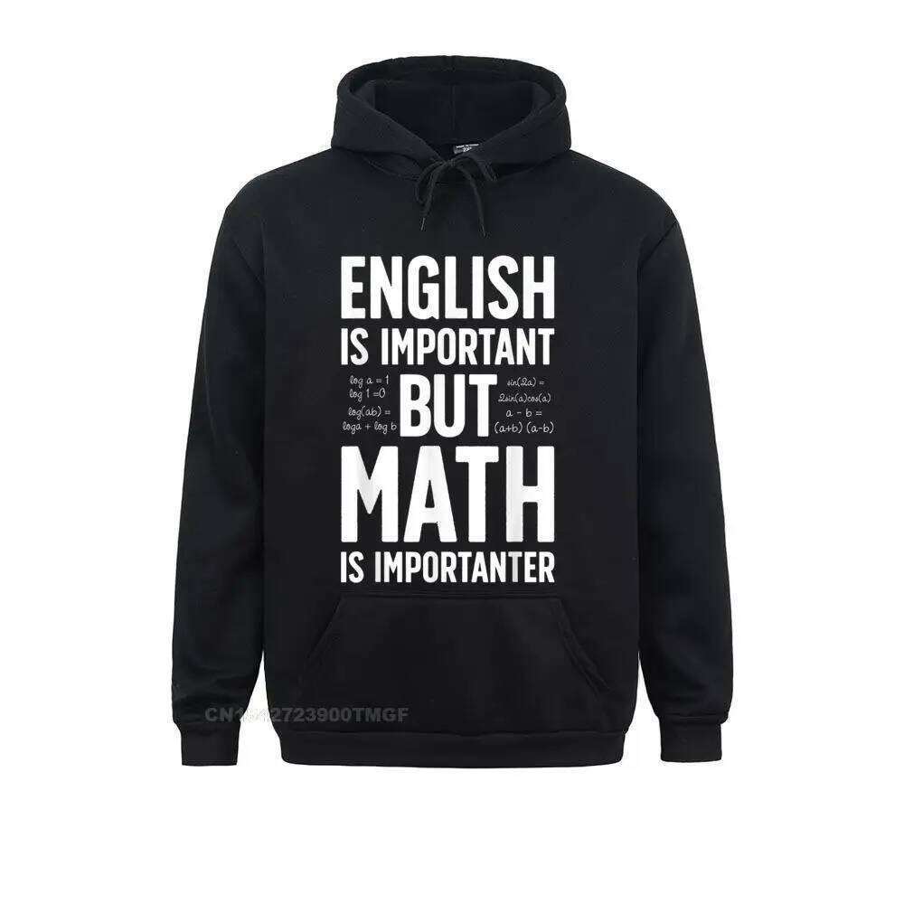 English Important but Math is Importanter Men Teacher Boy Sweatshirts Casual Hoodies High Quality Sportswears Long Sleeve Z260314