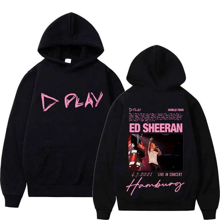 Rapper Ed Sheeran Play Tour 2026 New Album Hoodies Mens Women Vintage Oversized Long Sleeve Sweatshirt High Quality Fleece Hoody Z260315