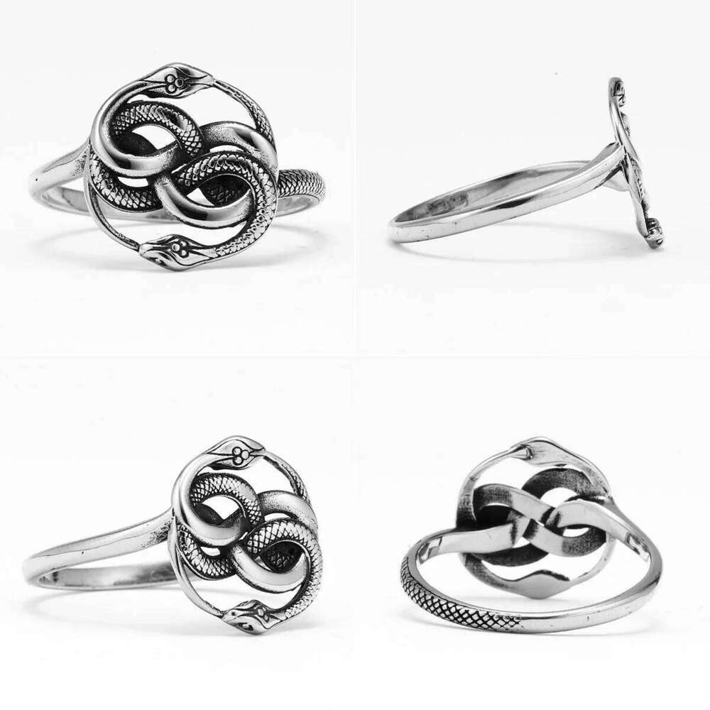 Snake Ouroboros Animal Men Rings Stainless Steel New Punk Rock Women Jewelry Fashion Accessories Stranger Thing Gift Wholesale H260312