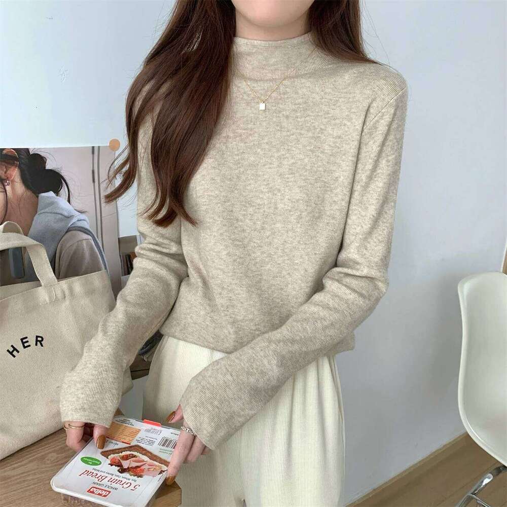 Fashion Solid Turtleneck Pullovers Women Autumn Winter 2025 Knitted Basic Primer Sweaters Soft Warm Pull Femme Jumper Z260313