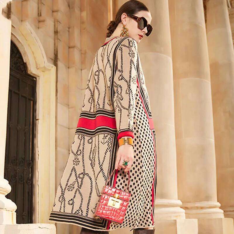 Sweater Dresses Women's Knitted Dress For Spring Autumn 2024 New Half Turtleneck Pullover Loose Thicken Warm Bottom Clothing Z260314