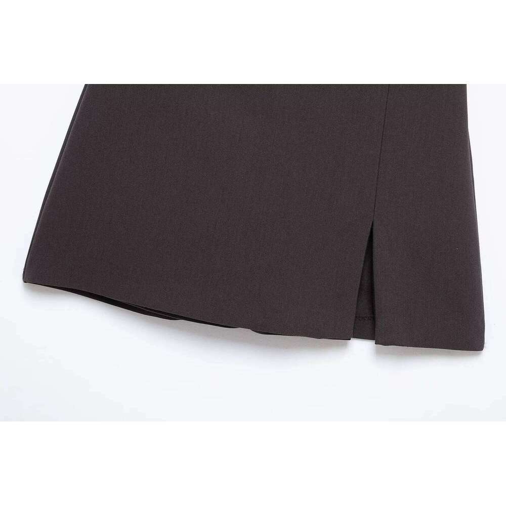 Women's Short Skirts in Black Dark Brown Gray Colors Knitted Material Simple and Stylish for Daily Wear Z260314