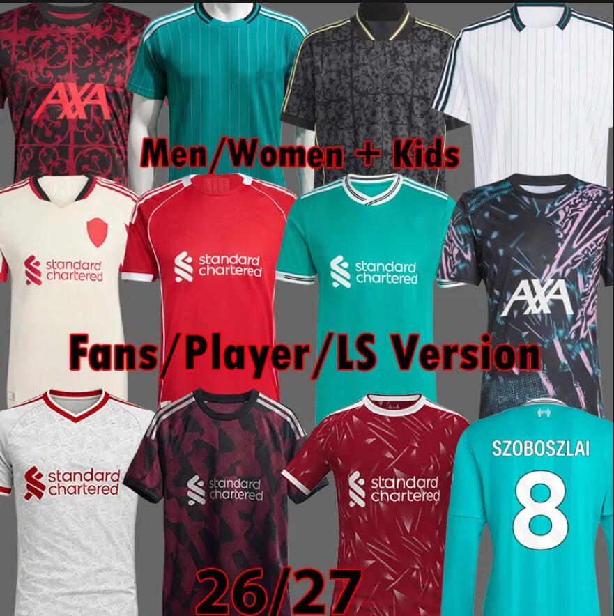 25 26 27 liverpool ISAK DIOGO JOTA WIRTZ FRIMPONG KERKEZ MAC ALLISTER EKITIKE Szoboszlai GAKPO soccer jerseys jersey Salah football shirts Adult kids long sleeves