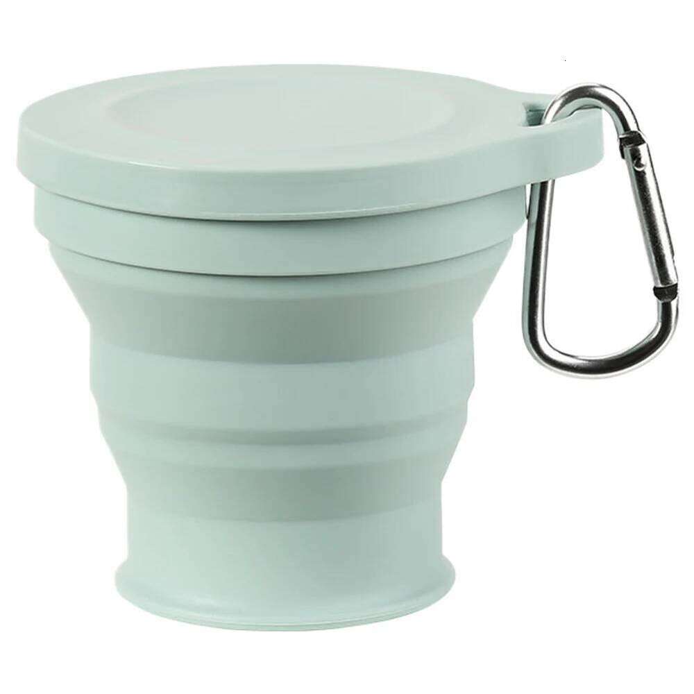 180ml Telescopic Drinking Mug with Lid Silicone Foldable Camping Cup Reusable Expandable Drinkware for Outdoor Travel Z260313