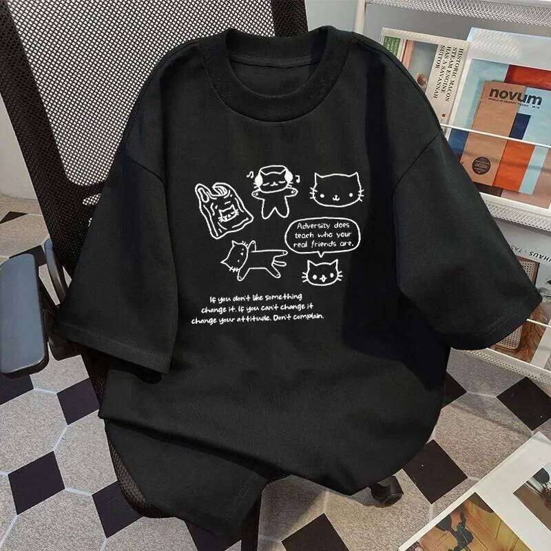 American Retro Summer New Short-sleeved T-shirt Women Harajuku Everything Half-sleeved Tee Tops Z260314