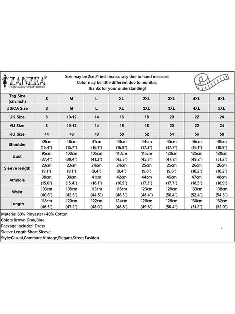 ZANZEA Womens Casual Striped Midi Dresses Stand Collar Short Sleeve Buttons Shirtdress Spring Summer Holiday Woman Clothes 3XLT260314