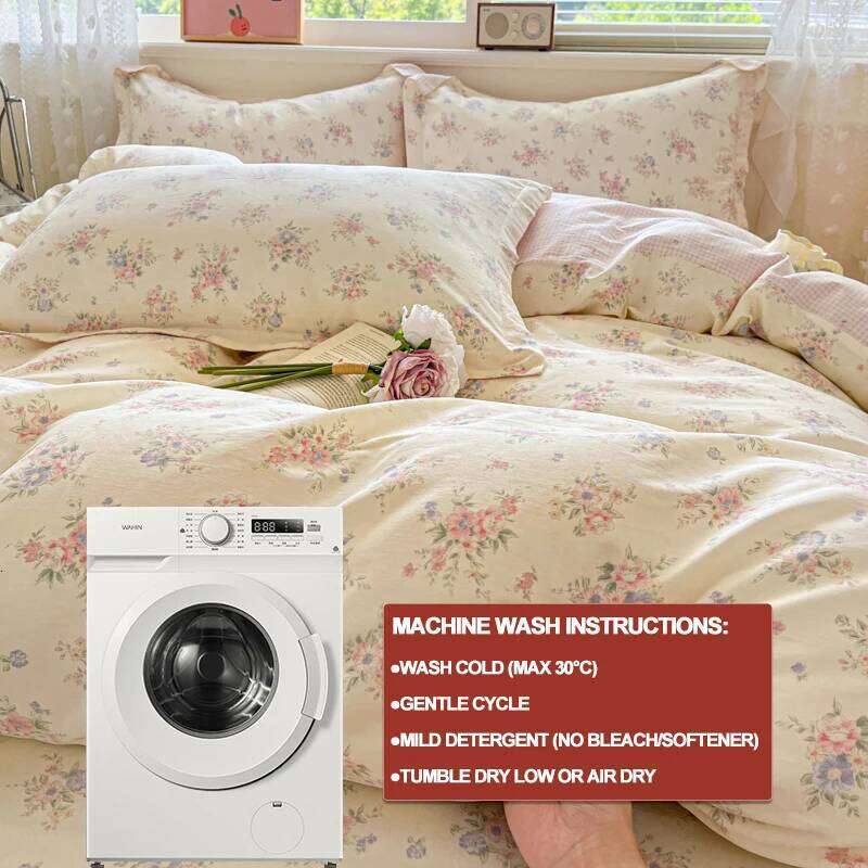 100% Cotton 3pcs - Bedding Set 1 Duvet Cover 2 Pillowcases, Hypoallergenic, Comfort Suitable for All Seasons H260312 - view 7