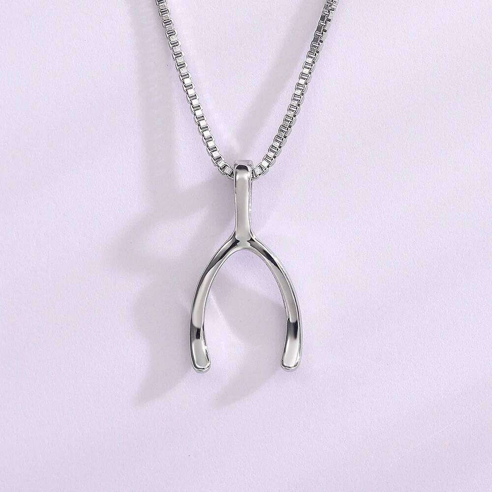 CAOSHI Exquisite Women's Wishbone Pendant Necklace Silver Color Engagement Party Jewelry Sweet Temperament Gifts Hot Selling H260312