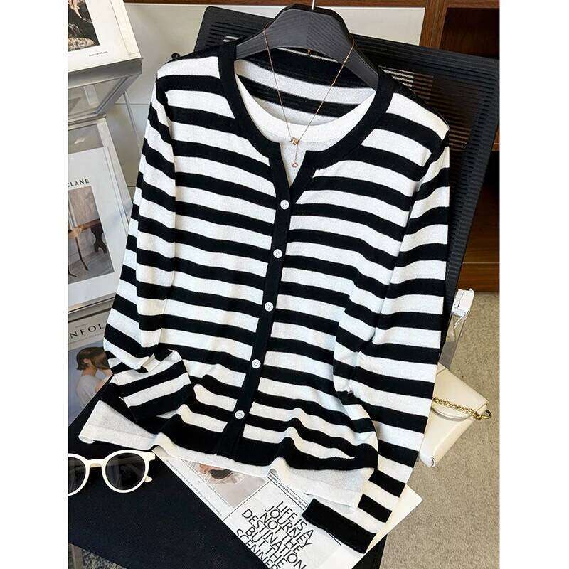 WinvyNee Wool Cardigans Sweater Solid Striped Casual Warm Outerwear Knitwear Tops Autumn Winter Women Clothing B1107007 Z260313