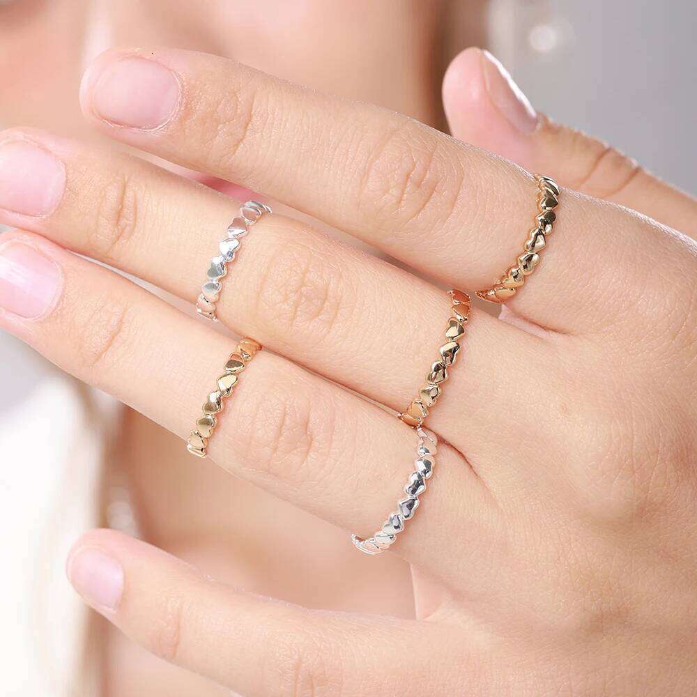 Stainless Steel Heart Rings For Women Propose Engagement Wedding Ring Vintage Jewelry Anillos Valentine's Day Gift H260312