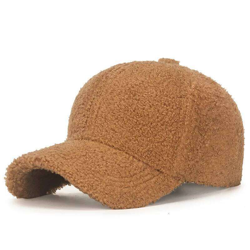 Winter Lamb Wool Solid Color Plain Baseball Cap - Warm Teddy Fleece, Face-Flattering, Structured Crown Z260313