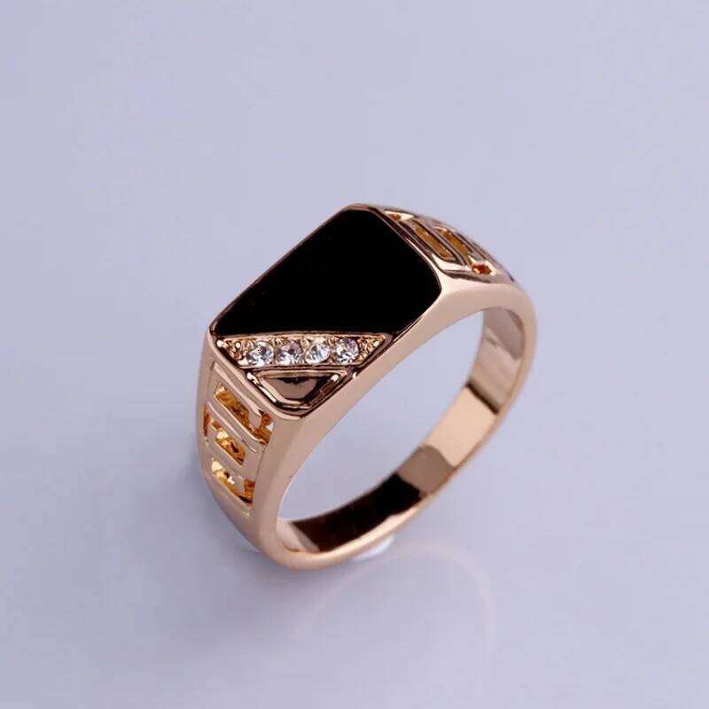 Christmas gift New Metal Glossy for Men Punk Square Cubic Zircon Ring Style Fashion Jewelry Accessories Wholesale Size 6-12 H260312
