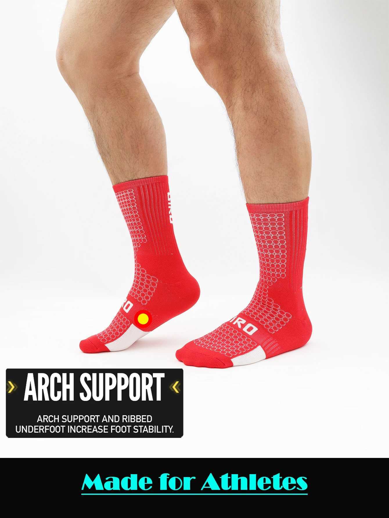 Cycling Socks Men 4 Pairs/set Biking Socks Women Sport Sweat Absorbing Breathable Football Soccer Compression Socks D260313